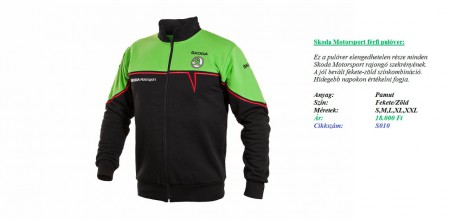 Skoda Motorsport férfi pulóver